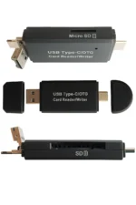 کارت خوان چند کاره رم ریدر و رایتر OTG مدل 909 با پورت های USB,Micro,Type-c - Image 5